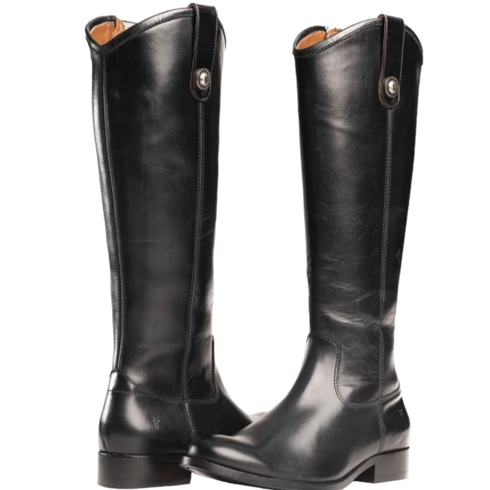 FRYE MELISSA BUTTON INSIDE ZIP Genuine Leather Side Zip Boots NWOT Sz 6 - Picture 3 of 17